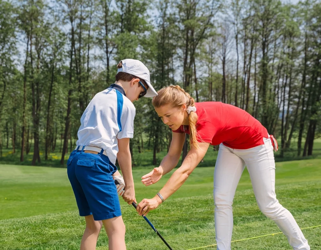 orange children's golf gloves